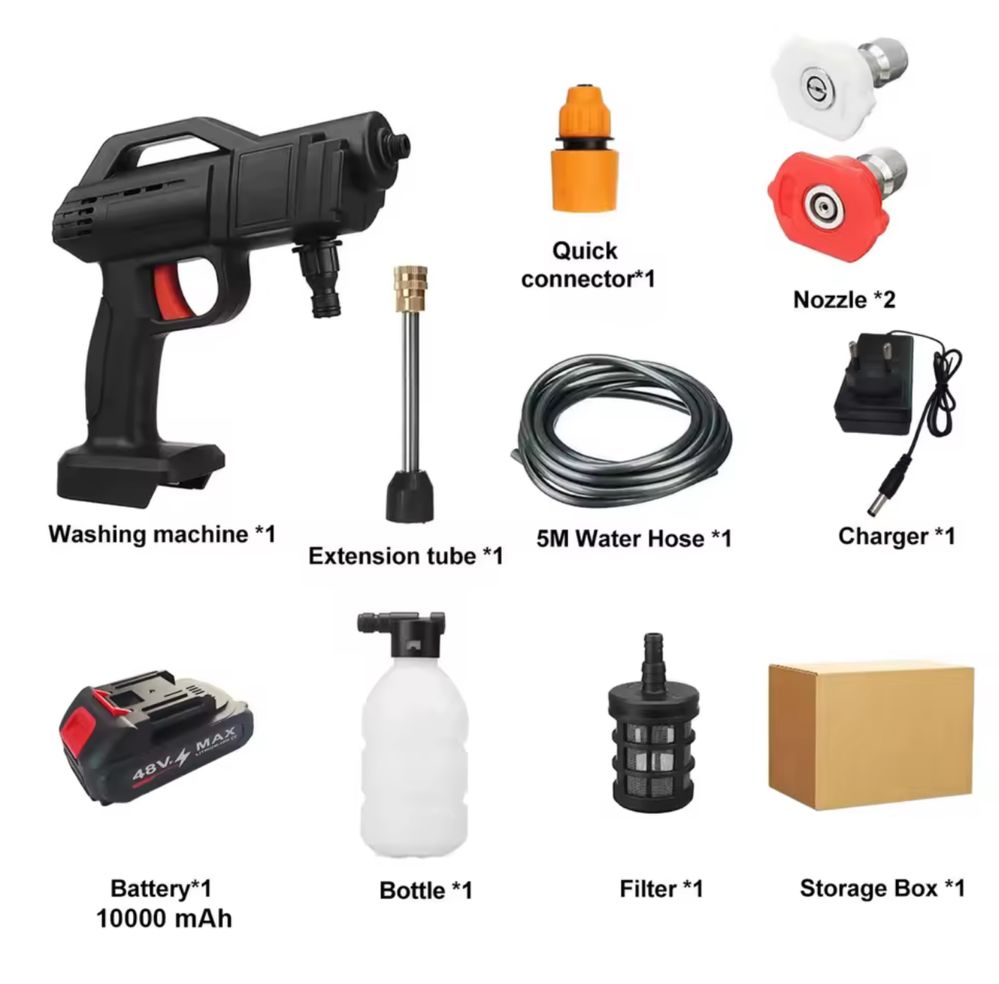 Pistola de pulverização portátil sem fio