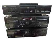 Wieża stereo JVC RX-230R + TD-W254 + XL-V120 + pilot