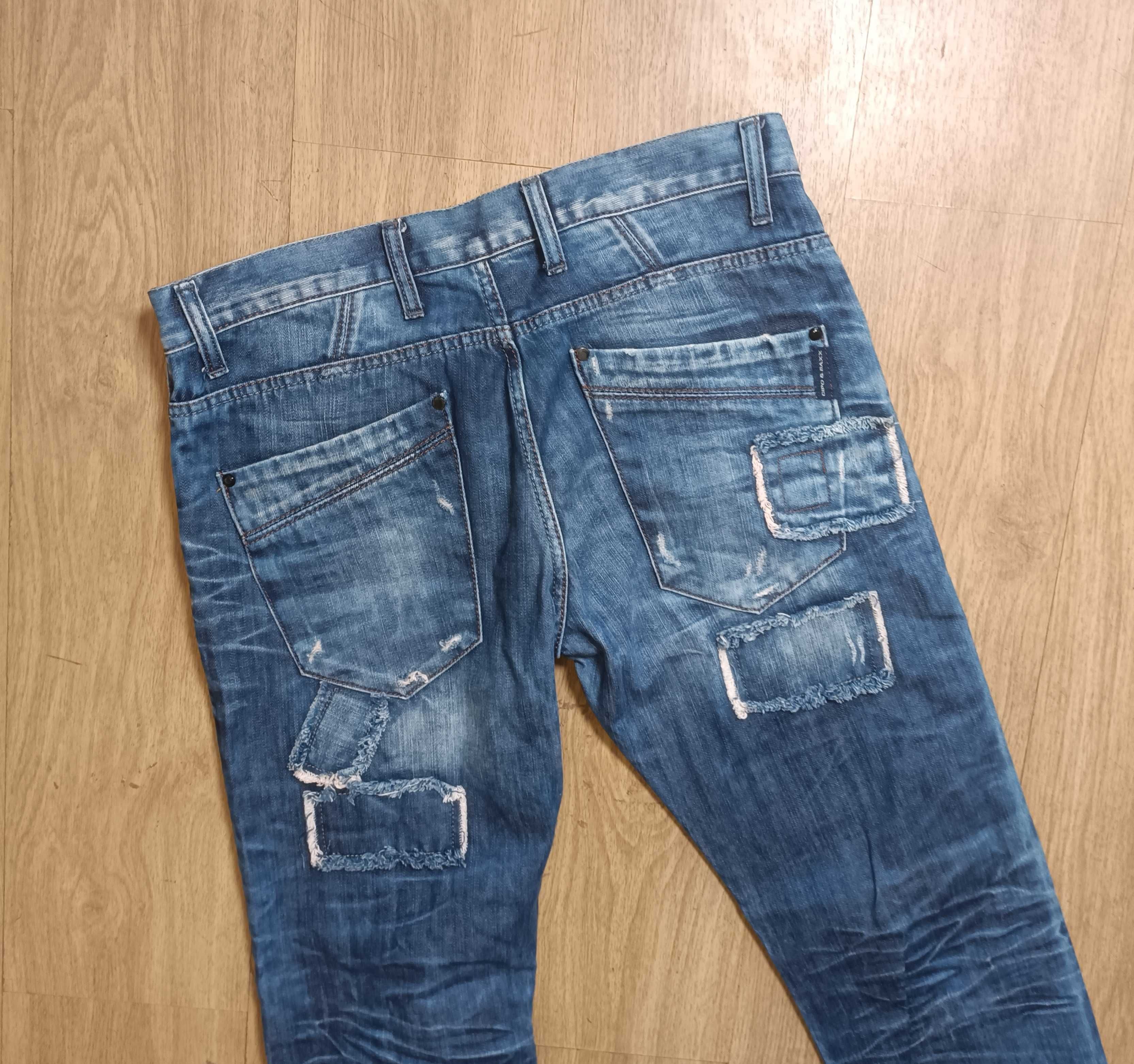 Cipo & Baxx vintage jeansy slim męskie z latami L 3332
