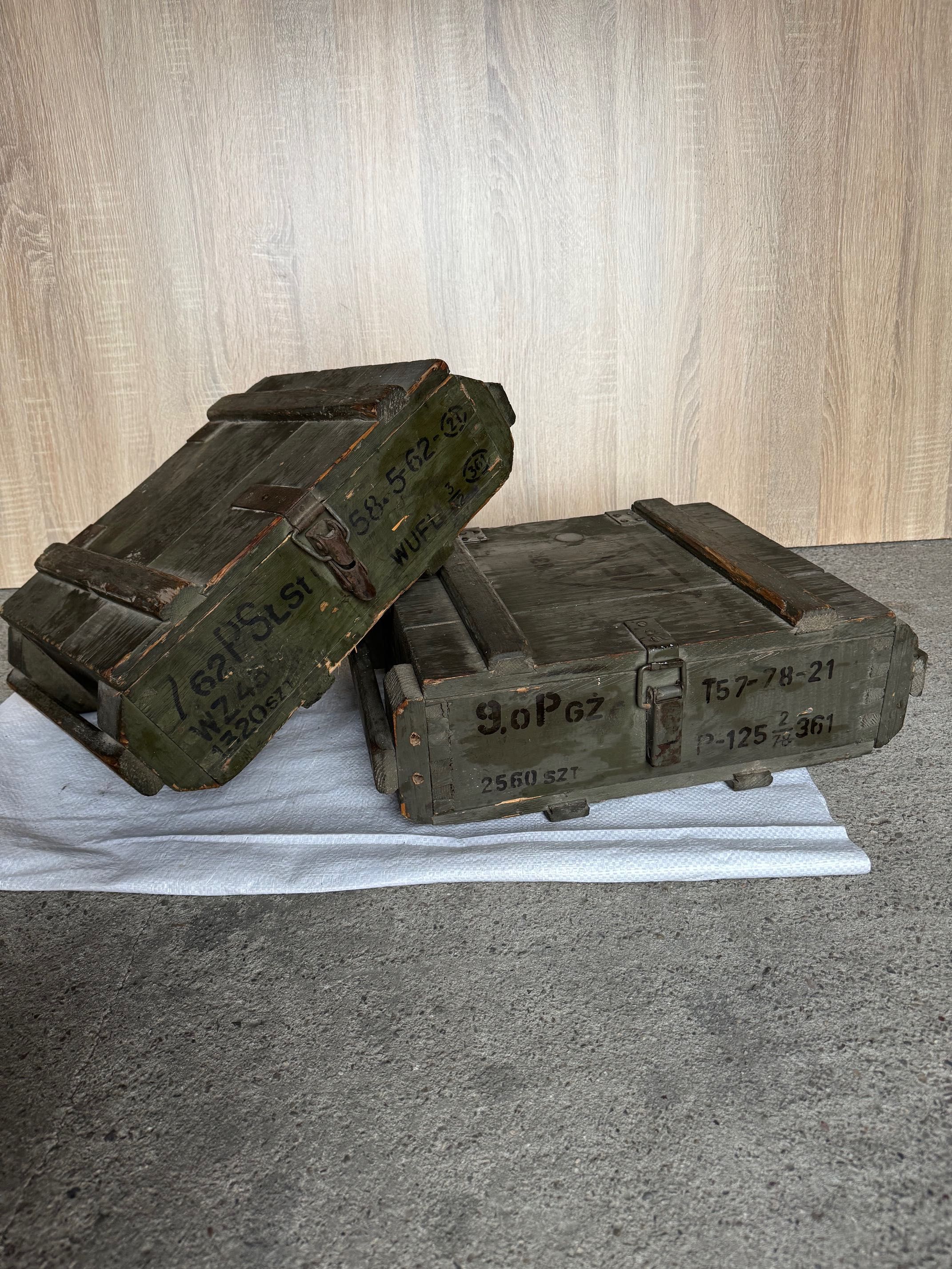 MILITARIA 2 skrzynie wojskowe