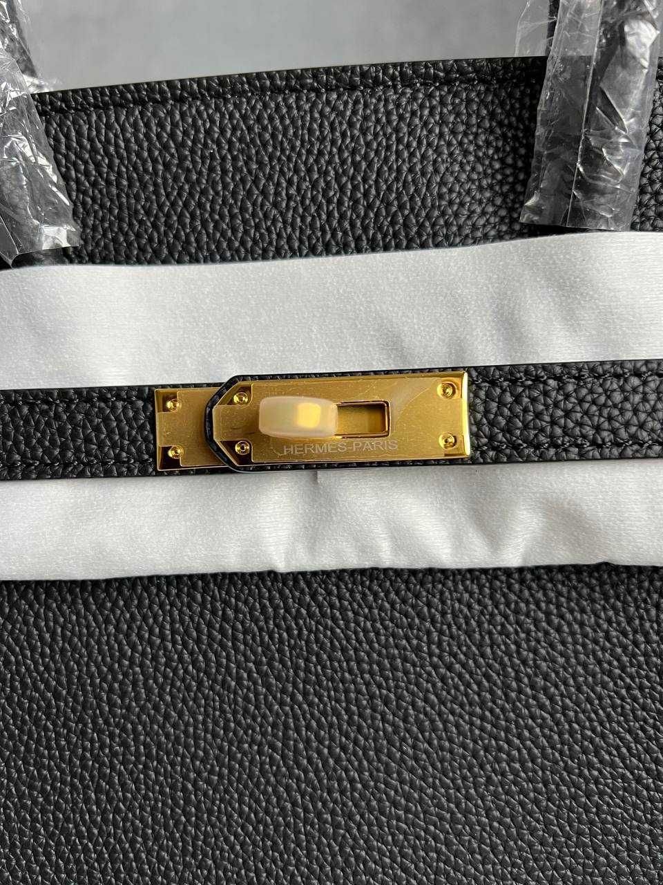 HERMES Жіноча шкіряна сумка Hermes Birkin 35см чорного кольору
