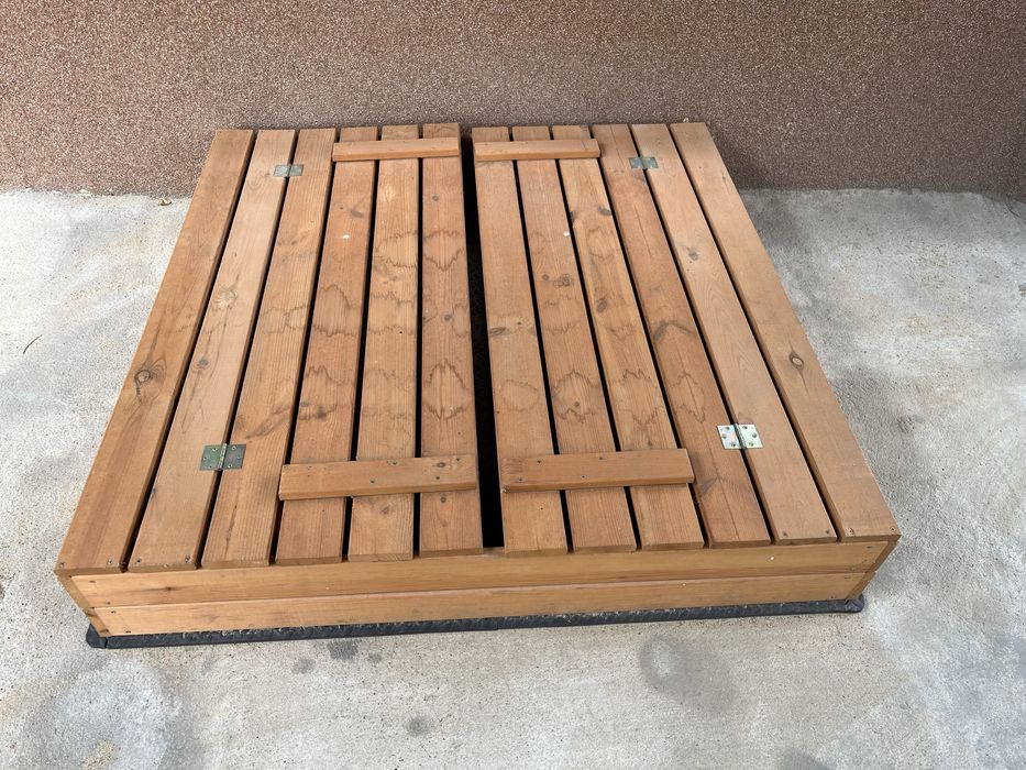 Duża piaskownica drewniana impregnowana 120x120 Polski producent