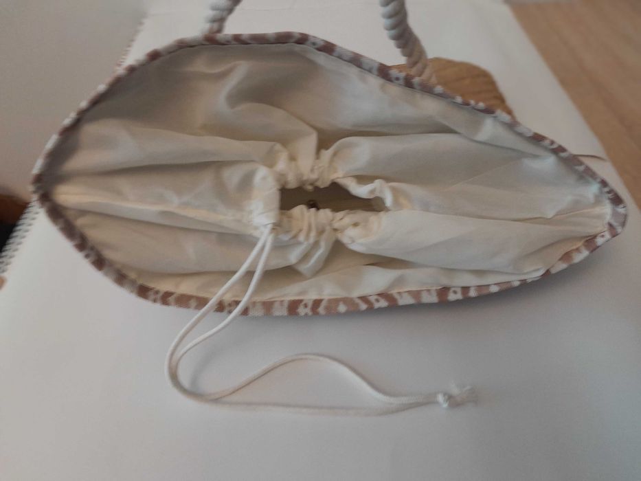 Nowa torba plażowa z nadrukiem_na ramię ( romby)