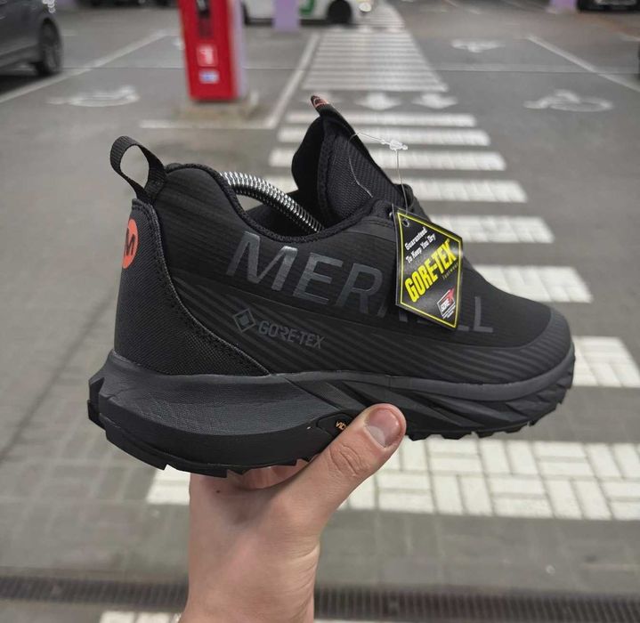 Термо кроссовки Меррелл мужские черные Гор текс Merrell Gore tex