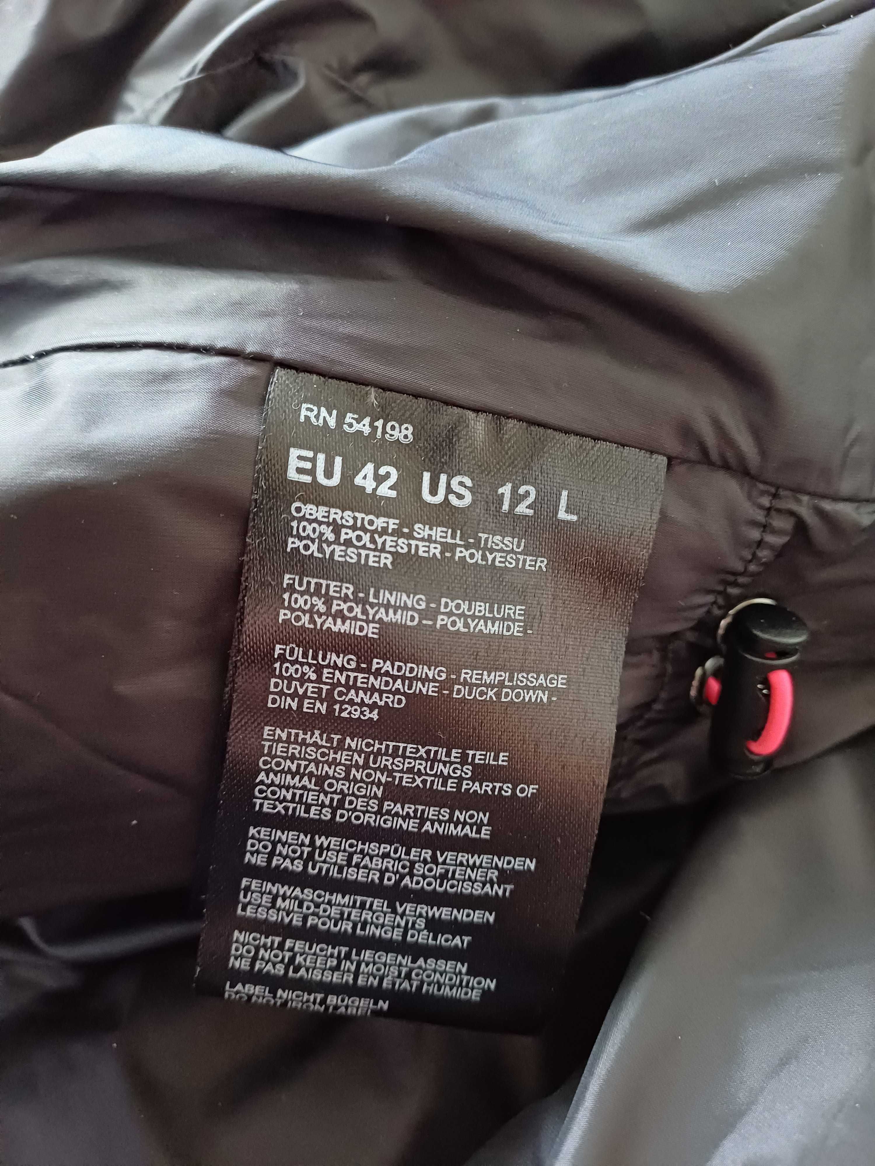 Bogner długi puchowy płaszcz z kapturem rozmiar XL
