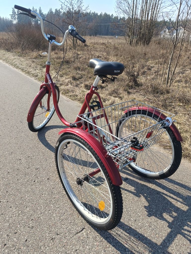 Rower trójkołowy, rehabilitacyjny, Tolek, koła 24