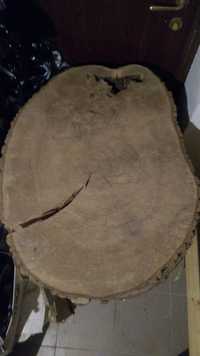 JESION plastry drewniane 80 cm grubość 10cm na blat, stolik WYSUSZONE
