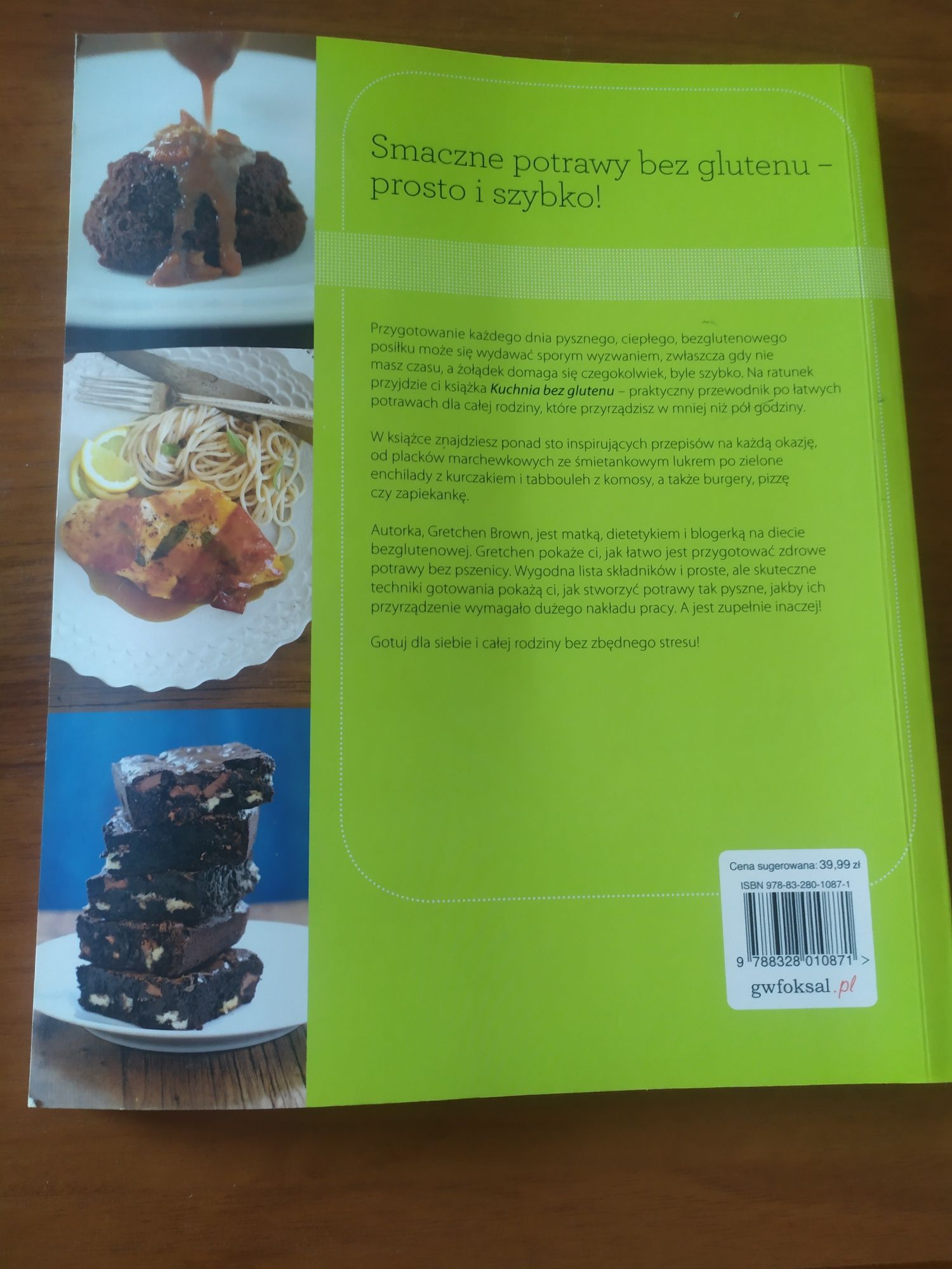 Książka Kuchnia bez glutenu Gretchen Brown.