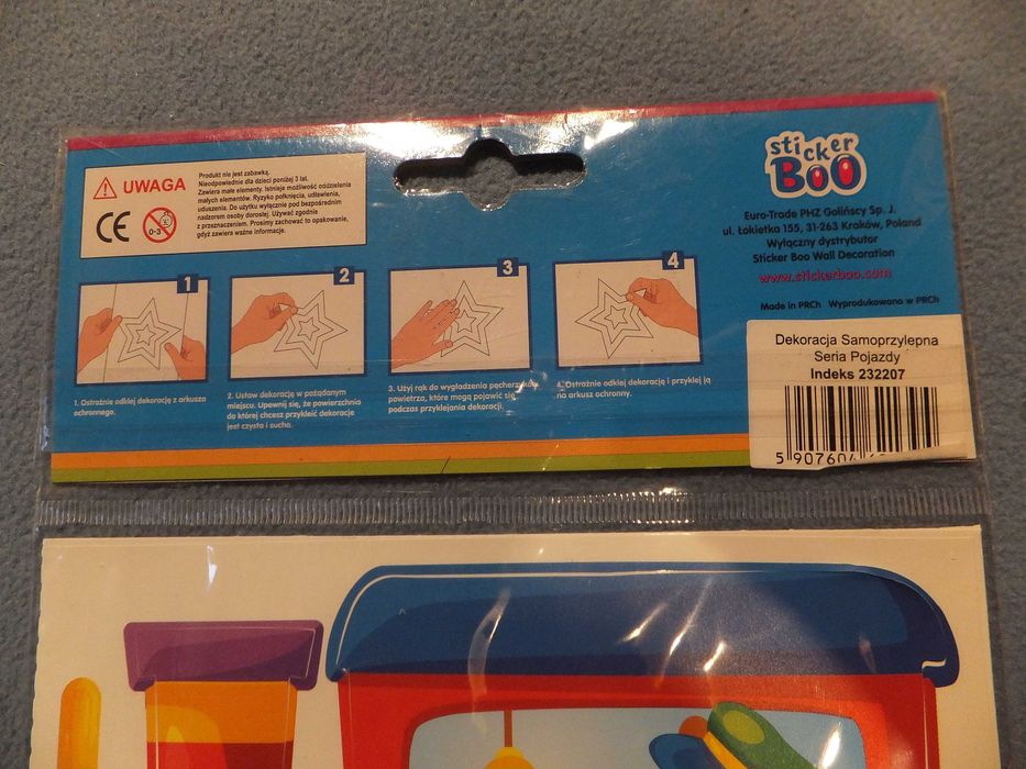 Nowe naklejki dekoracyjne na ścianę lub szkło POJAZDY 40,5 x 15,5