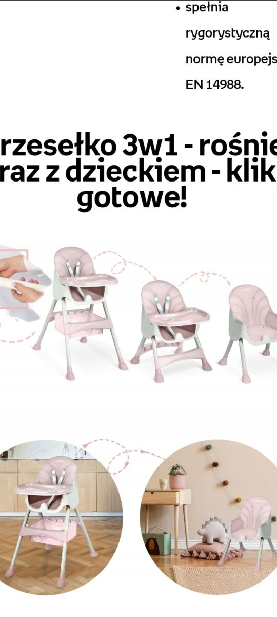 Krzesełko do karmienia Ricokids 3w1