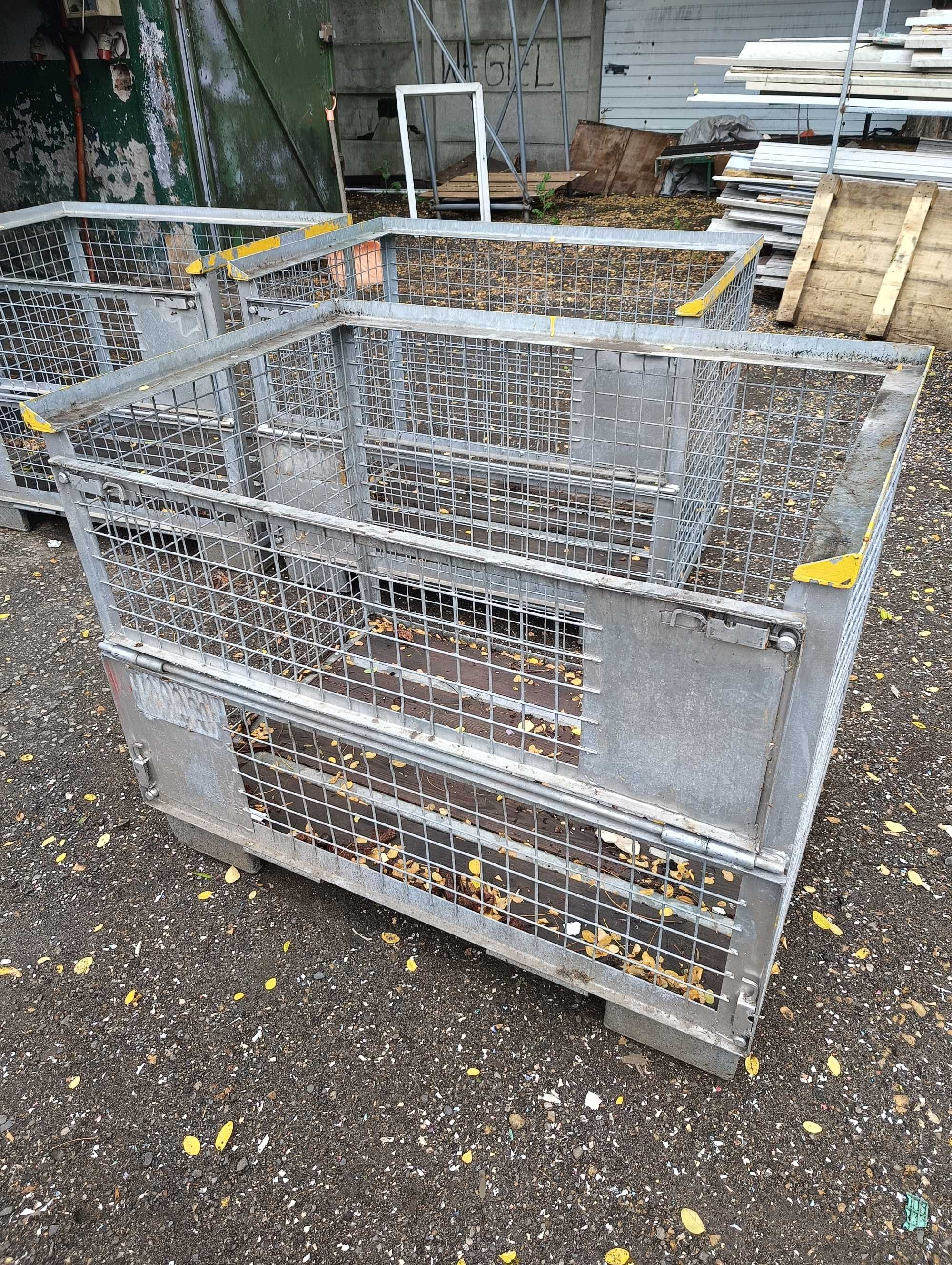 Pojemnik siatkowy ocynk gitterbox paleta metalowa