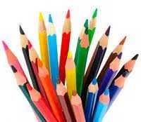 продам наборы цветных и восковых карандашей, пластилин, мелки