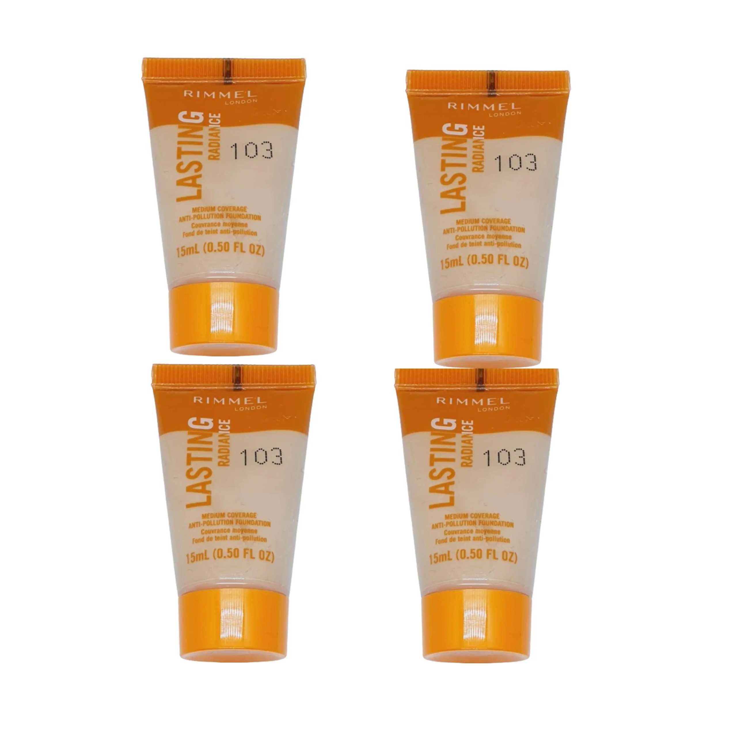 Rimmel Lasting Radiance podkład do twarzy 103 True Ivory 4 sztuki