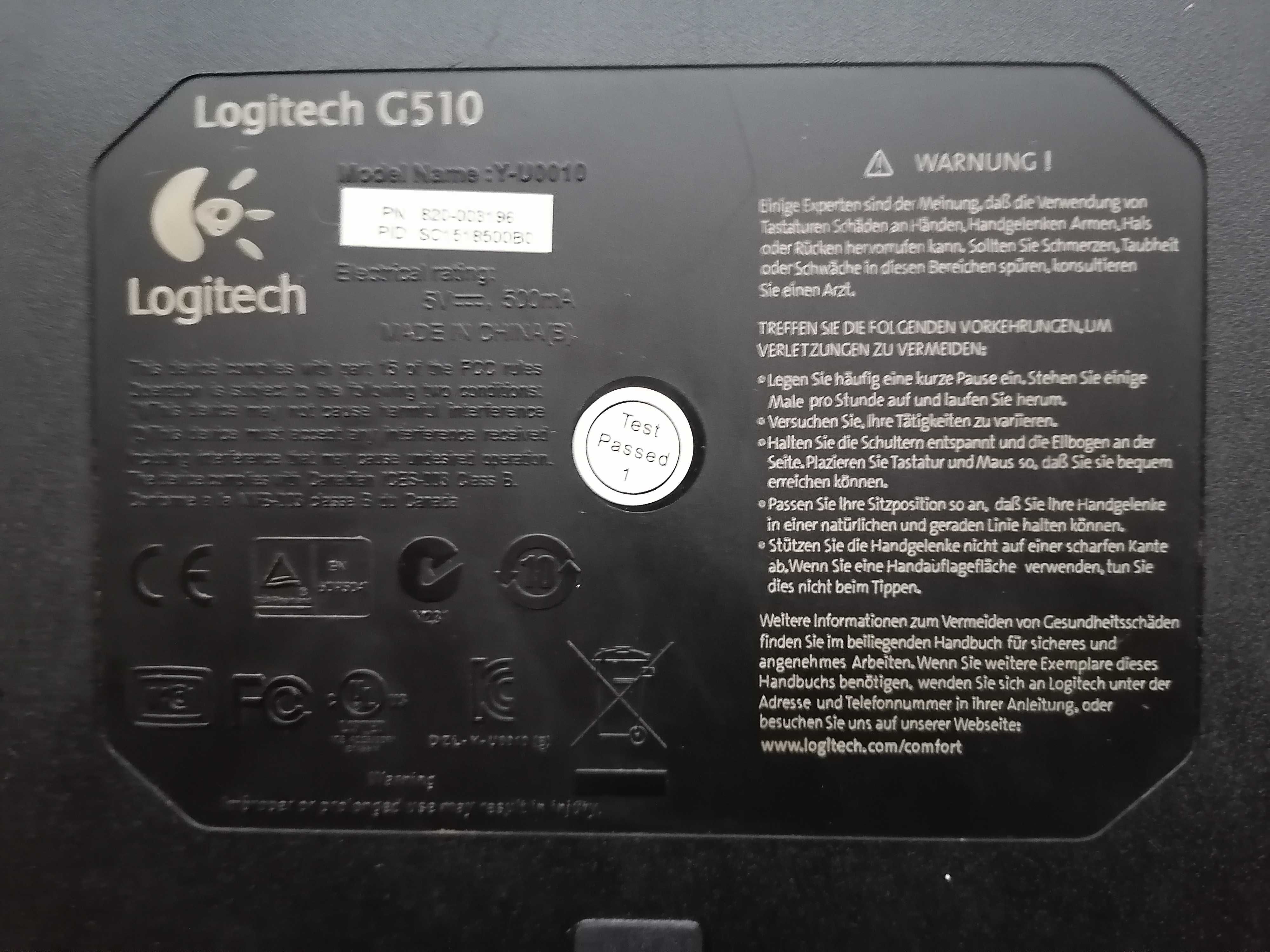 Klawiatura Logitech G510