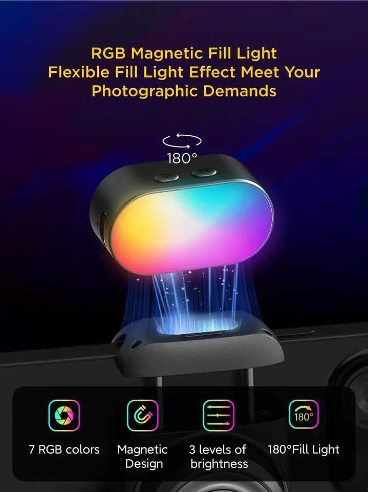 AOCHUAN RGB magnetyczna lampa do gimbala wideo selfie telefonu