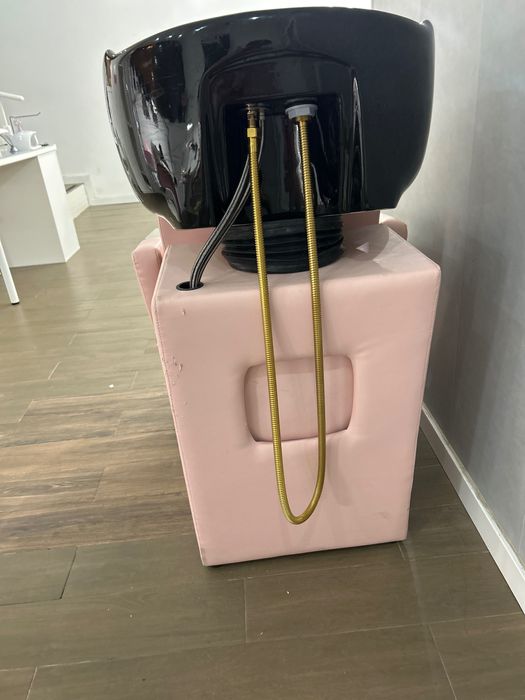Cabeleireiro, rampa de cabelo, lavabo para cabelo, salão