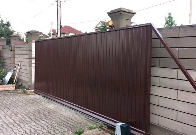 Ворота откатные / раздвижные 3 x 2.2 с фурнитурой відкатні