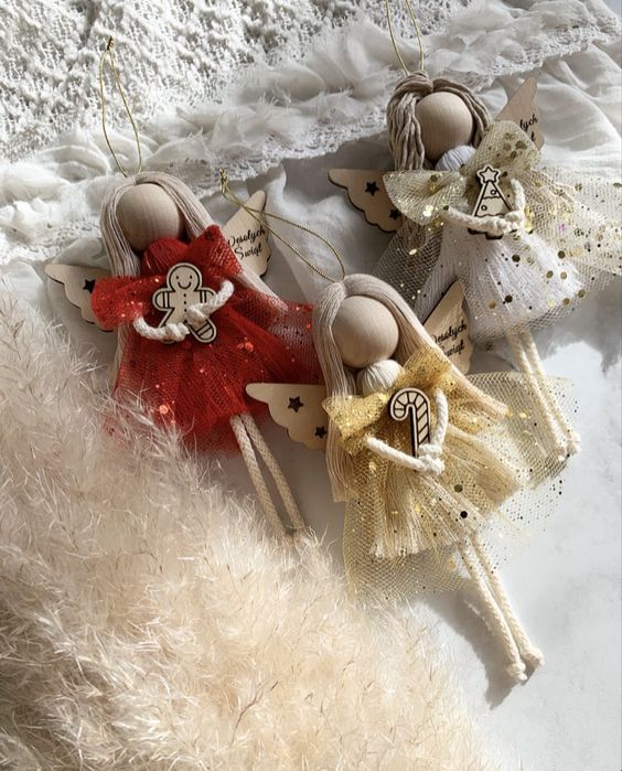 Aniołek zawieszka na choinke bombka święta prezent