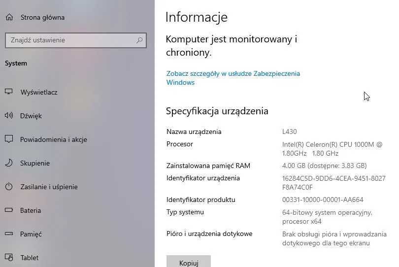 Laptop Lenovo L430