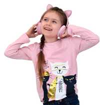 Bluzka dla dziewczynki z długim rękawem Banda Kotów 146 Różowa Endo