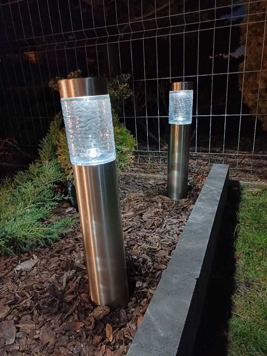 Lampa solarna, tuba, wysokość 57 cm-komplet 2 sztuk