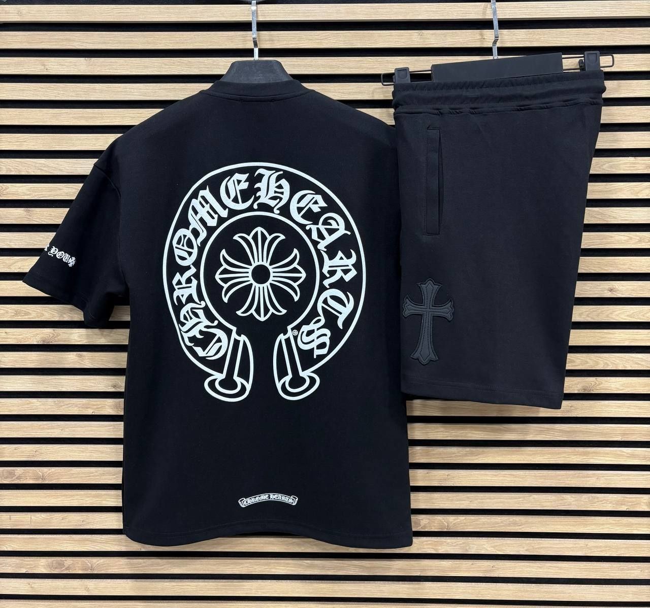 Топ літній костюм chrome hearts  футболка шорти  розмір  S-XXL