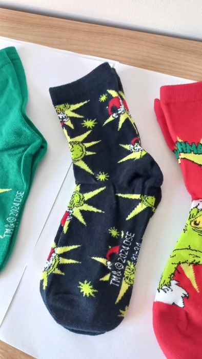 Skarpetki dziecięce świąteczne The Grinch rozmiar 31-34 3pak