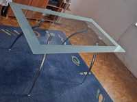 Stół szklany 90 x 160 cm