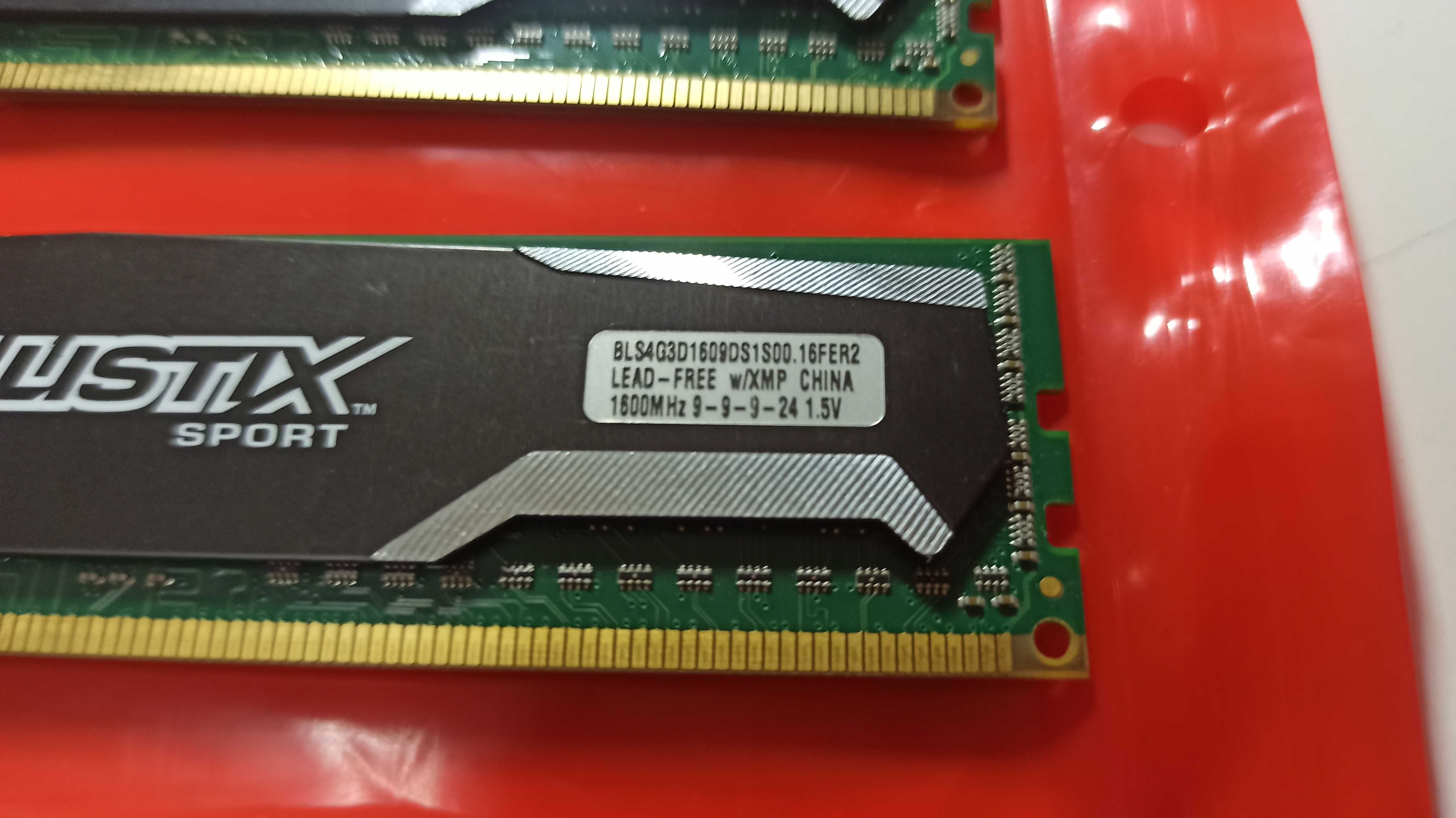 RAM Ballistix BLS403D1609DS1S00.16FER2 8GB - 2x4GB DDR3 CL9 1600MHz
