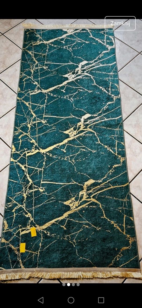 Designerski elegancki dywan 200x80 marmur do salonu