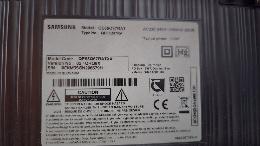 Telewizor Samsung 65" QLED QE65Q67R 4K 120Hz