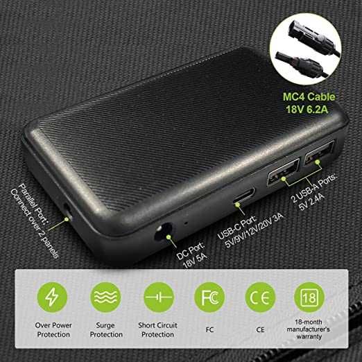 Портативна сонячна панель Allpowers 140W Portable Solar Panel