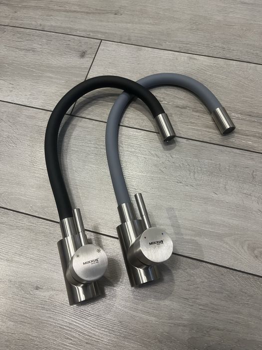 Кран на кухню Mixxus SUS | силіконовий | чорний | сірий | нержавійка