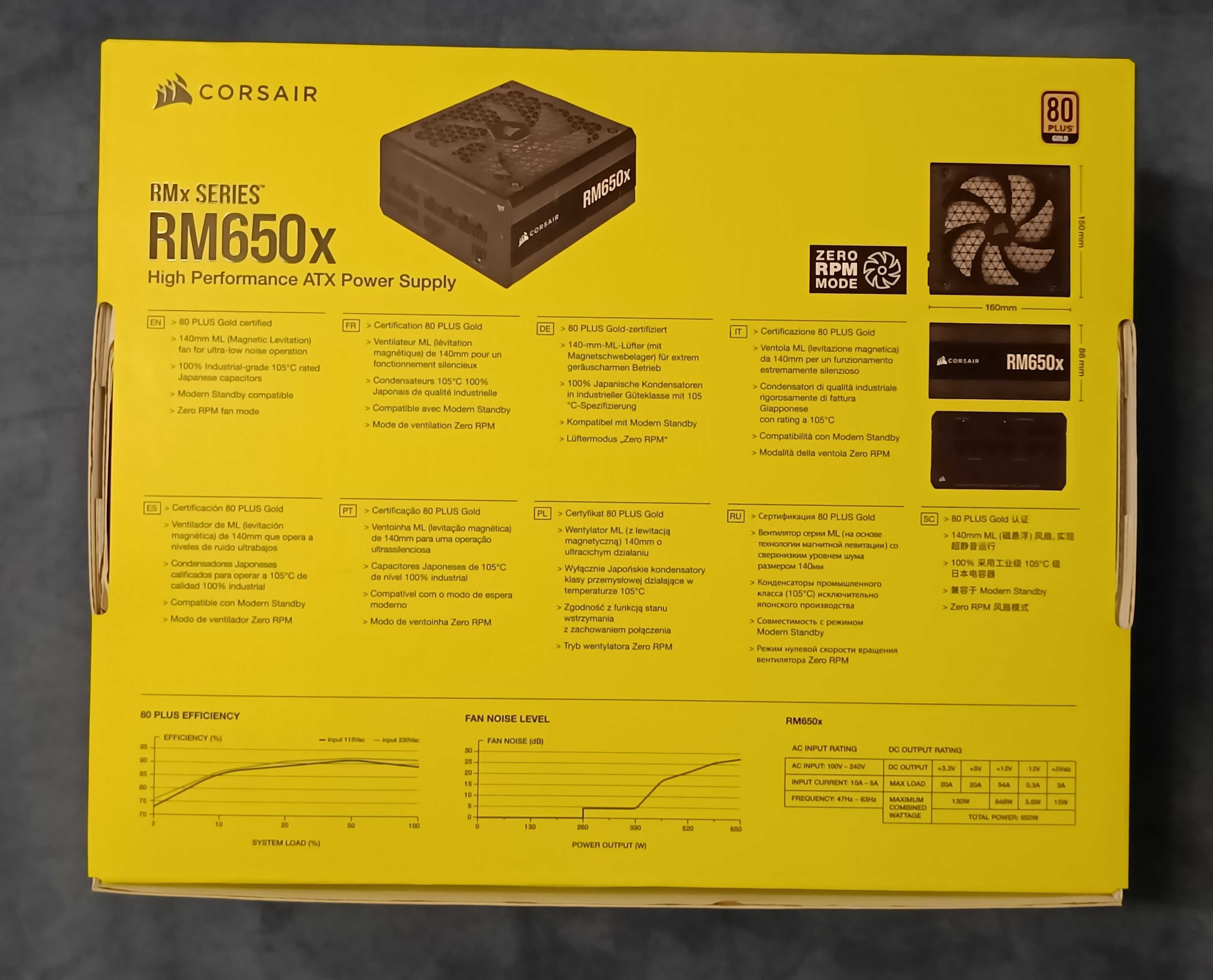 Zasilacz Corsair RM650x 650W 80 Plus Gold Modularny