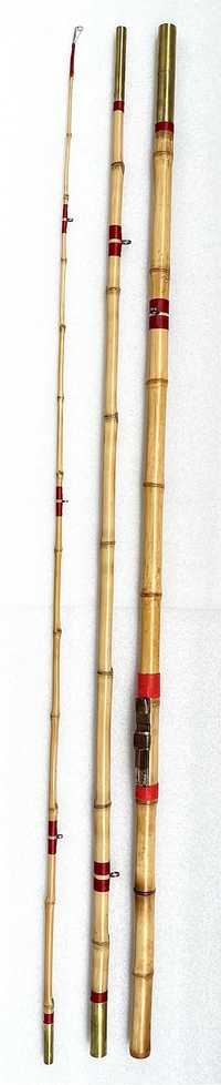 Przepiękna wędka bambusowa trzy składowa w stylu retro 420 cm