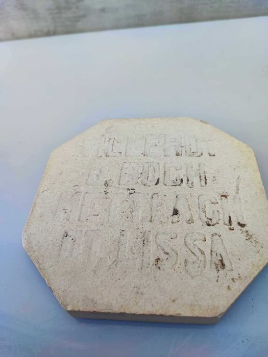 Przedwojenna kafelka Villeroy u Boch Mettlach DT LISSA,marmurowa