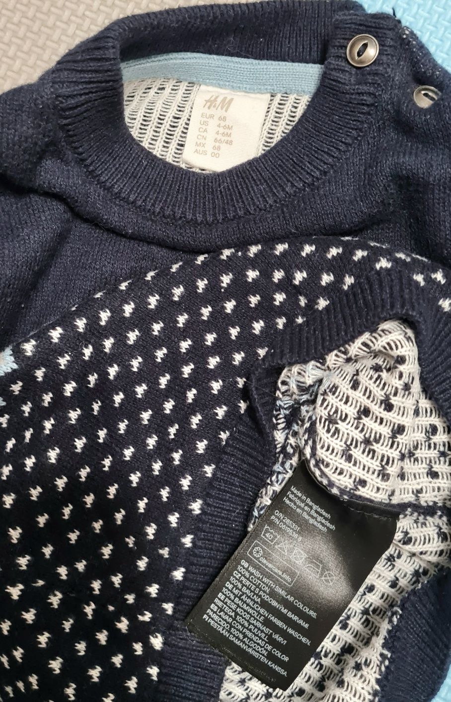 Sweterek w pingwiny rozm. 68, H&M