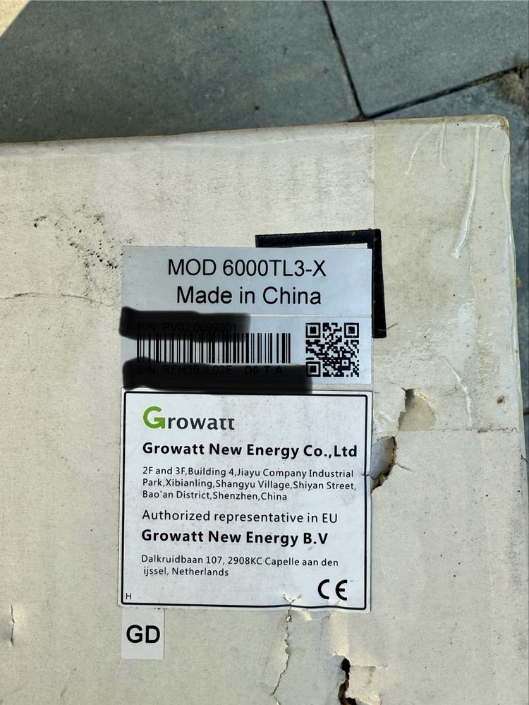 Nowy Falownik Growatt model 6000TL3-X