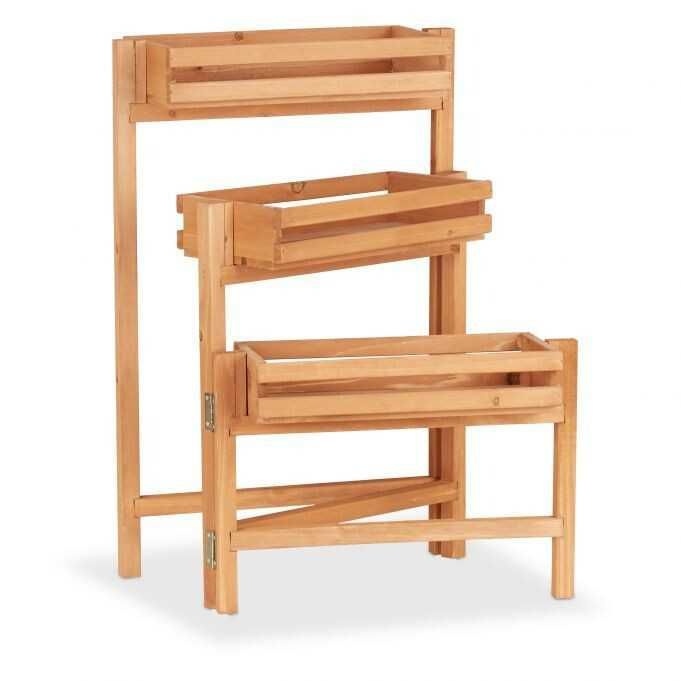 Kwietnik z drewna składany wys.57cm