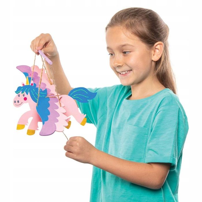 Baker Ross Zestaw drewnianych elementów do złożenia Jednorożec