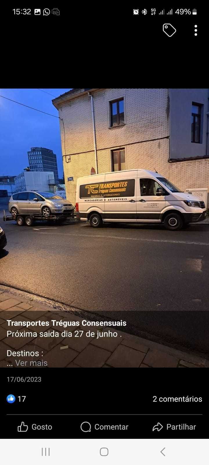 Transportes de mercadorias nacional internacional