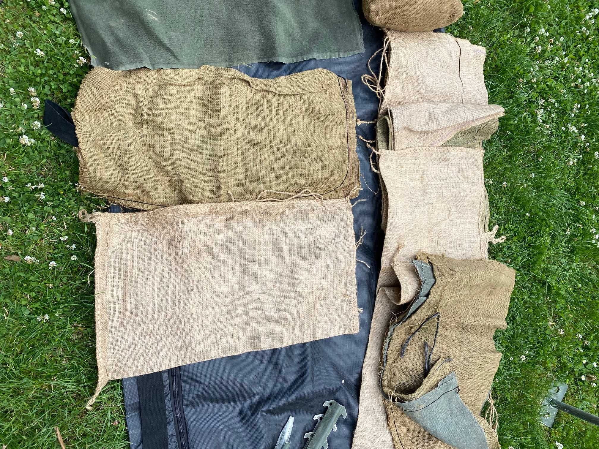 Worki na pisaek hessian burlap ghille suit bunkier wojskowy snajper