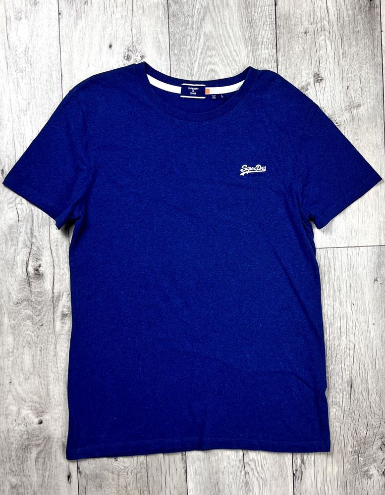 Super dry футболка L размер синяя оригинал