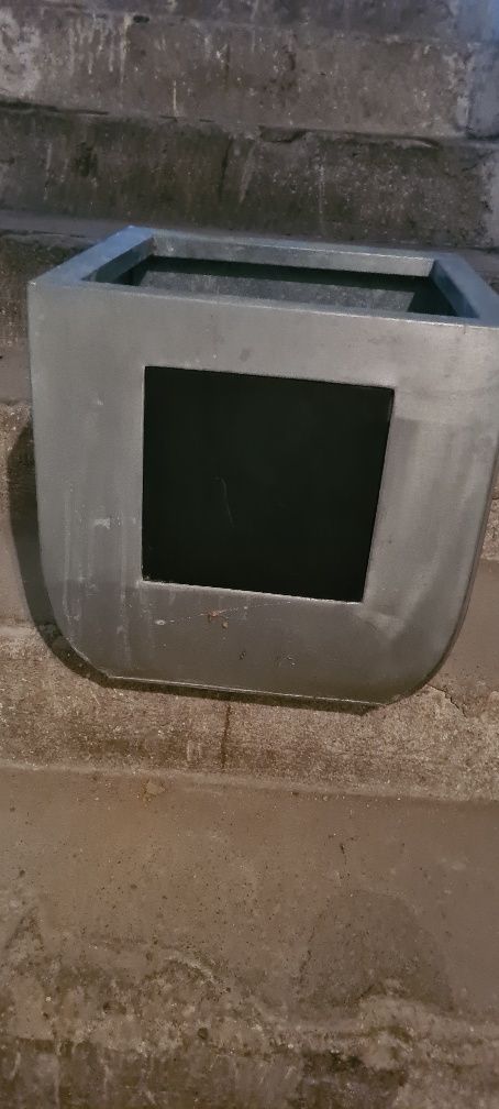 Donica ocynkowana , osłonka,  ozdobna, balkon, taras, ogród