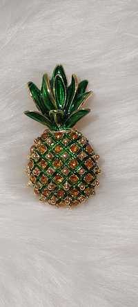 Złota Broszka ananas