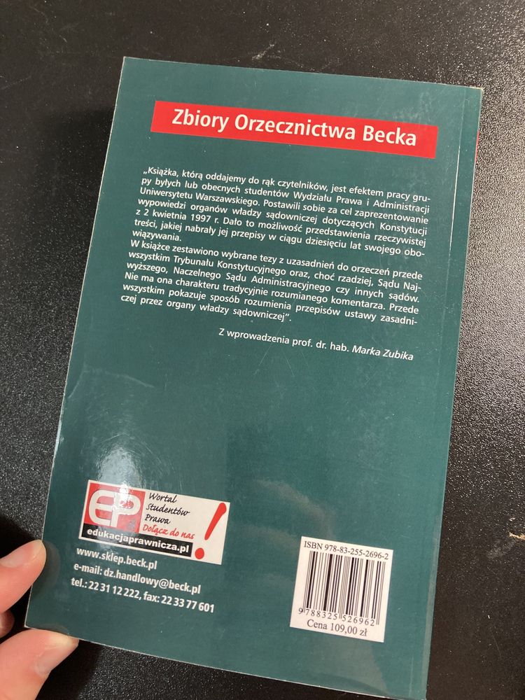 „Konstytucja III RP w tezach orzeczniczych TK” Marek Zubik