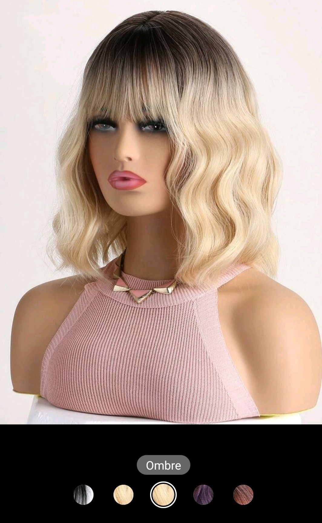 Sprzedam perukę jasny blond bob nr. 14 ombre fale