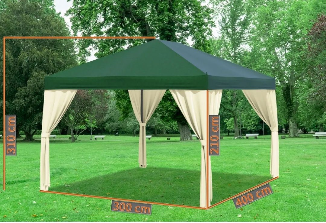 Pavilhão 3x4m Tenda Exterior Jardim Terraço Eventos Toldo Cobertura