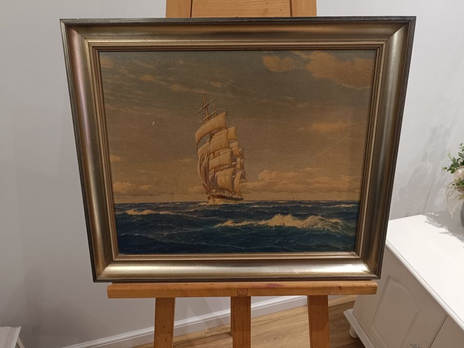 Obraz wydruk żaglowiec vintage