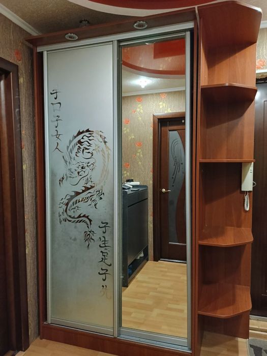 Шкаф купе з боковими полками